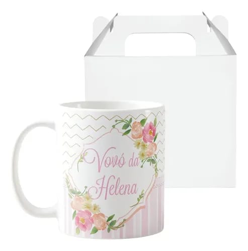 Caneca Personalizada com Foto e Nomes Presente para Avó Vovó - Família (Avó)