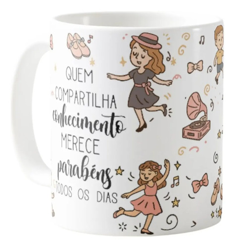 Caneca Sapateado Presente Personalizado para Professor Dança