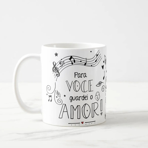 Caneca Personalizada com Foto Dia dos Namorados - Música