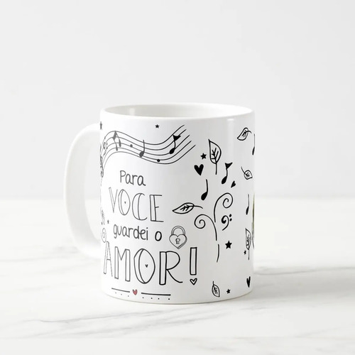 Caneca Personalizada com Foto Dia dos Namorados - Música