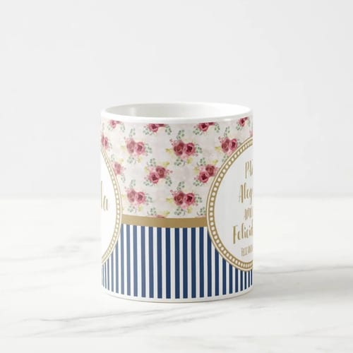 Caneca Personalizada Delicada Aniversário com o Nome e Frase