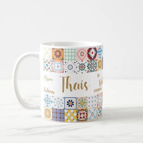 Caneca Personalizada Presente de Natal Felicitações com Nome