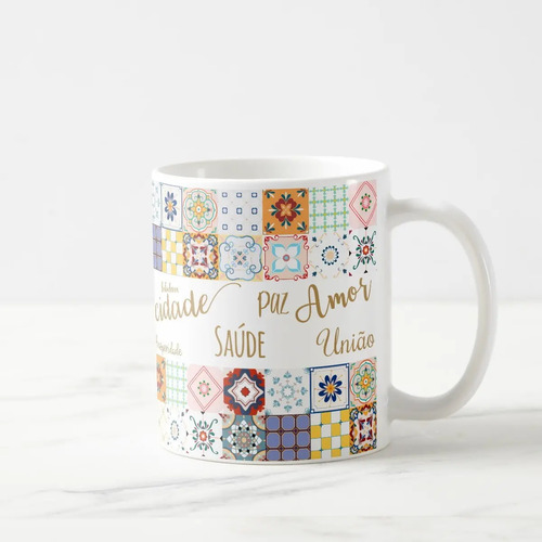Caneca Personalizada Presente de Natal Felicitações com Nome