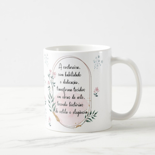 Caneca Feminina Delicada Presente Profissão Costureira