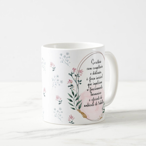 Caneca Feminina Delicada Presente Profissão Secretária