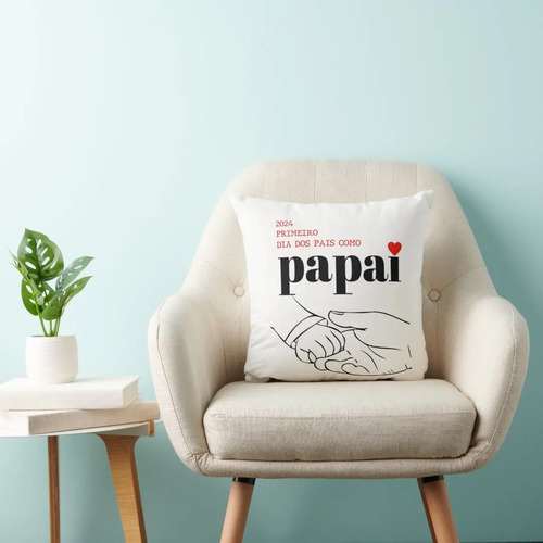 Kit Caneca e Almofada Primeiro Dia dos Pais Como Papai Pai