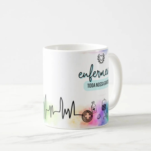 Caneca Personalizada Enfermagem Presente Gratidão Enfermeira