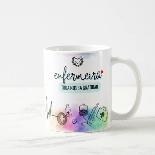 Caneca Personalizada Enfermagem Presente Gratidão Enfermeira