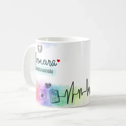 Caneca Personalizada Enfermagem Presente Gratidão Enfermeira