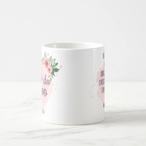 Caneca personalizada avo do noivo casamento floral