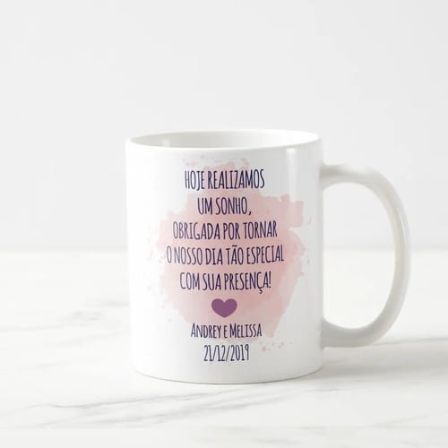 Caneca Floral Casamento Feminina Para Noiva E Madrinha Mãe Da Noiva