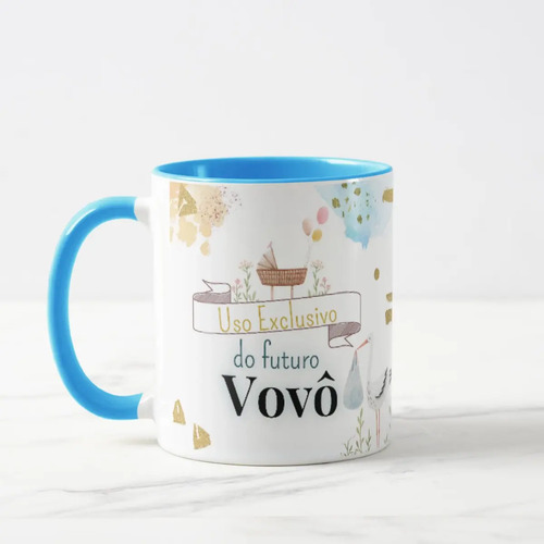 Caneca Presente Especial Revelação Quem Vai Ser Avô em 2024 - Anúncio de Gravidez (Avós)