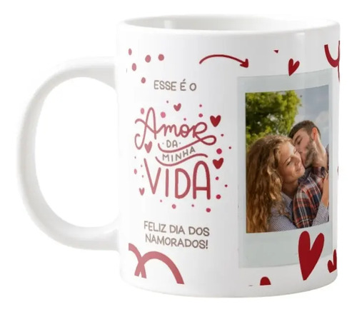 Caneca Personalizada Presente Amor da Minha Vida com Foto - Família (Casal)