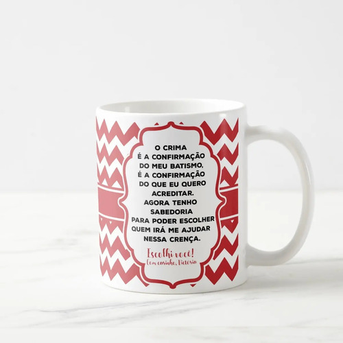 Caneca Padrinho de Crisma Lembrança