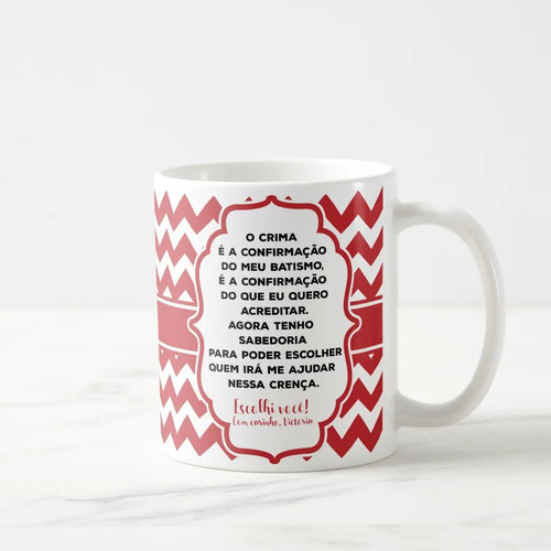 Caneca Personalizada Presente Crismando Madrinha de Crisma
