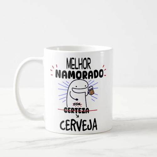 Caneca Personalizada Divertida Melhor Namorado com Cerveja