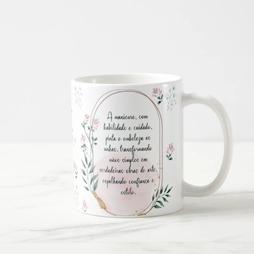 Caneca Feminina Delicada Presente Profissão Manicure