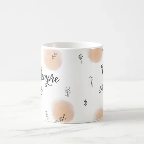 Caneca Casal com Frase Para Sempre Nós - Dia dos Namorados - Branca