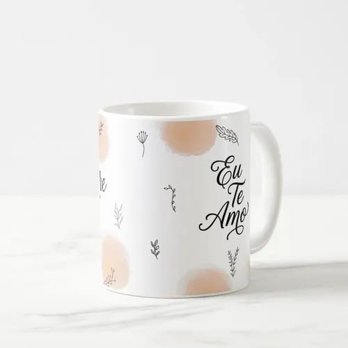 Caneca Casal com Frase Para Sempre Nós - Dia dos Namorados - Branca