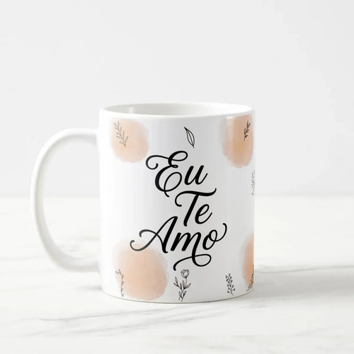 Caneca Personalizada Declação de Amor Eu Te Amo - Branca