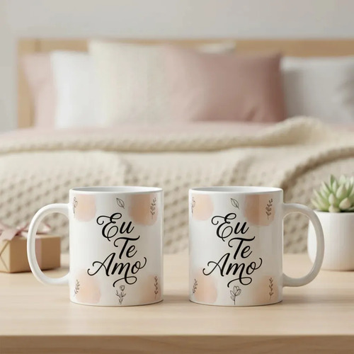 Caneca Personalizada Declação de Amor Eu Te Amo - Branca - Outros (Casal)