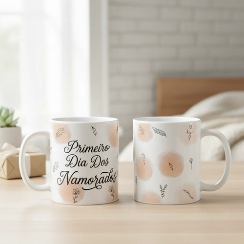 Caneca Primeiro Dia dos Namorados - Branca - Outros (Casal)
