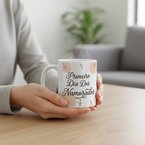Caneca Primeiro Dia dos Namorados - Branca