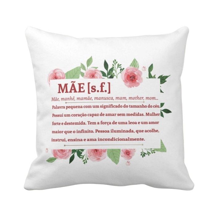 Almofada Personalizada com o Significado Mãe de Dia das Mães