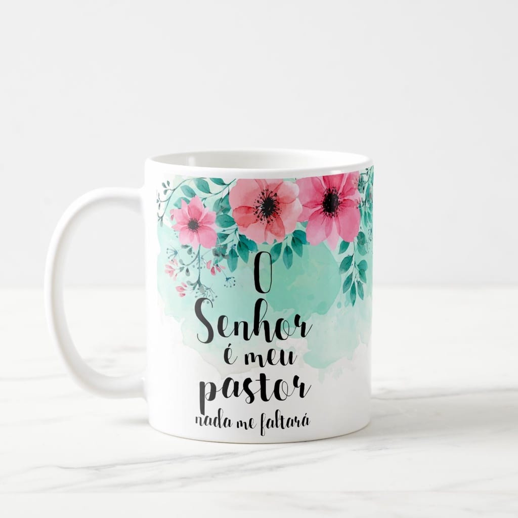 Caneca Personalizada com Versículo O Senhor é o meu Pastor - Religioso (Padre/Pastor)