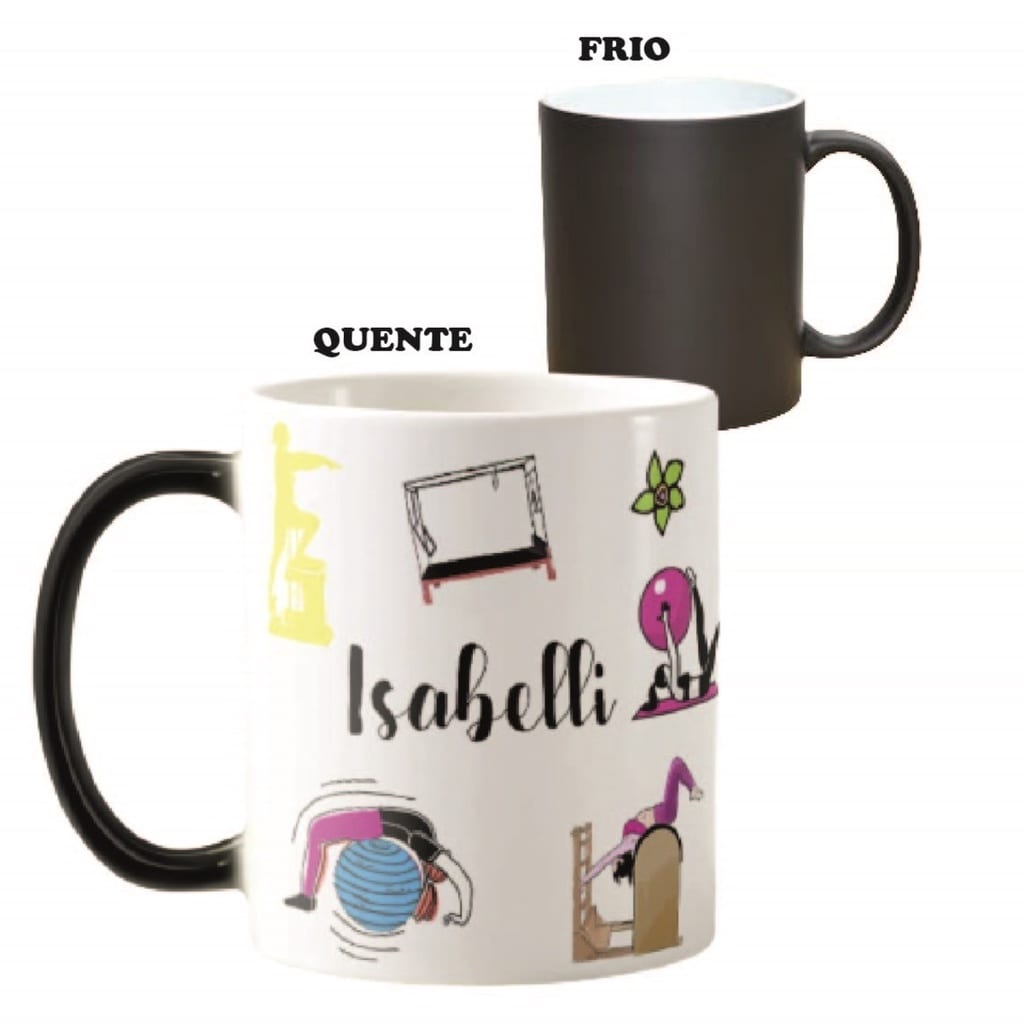 Caneca Mágica Personalizada com Nome Professor de Pilates - Dia dos Professores (Pilates)
