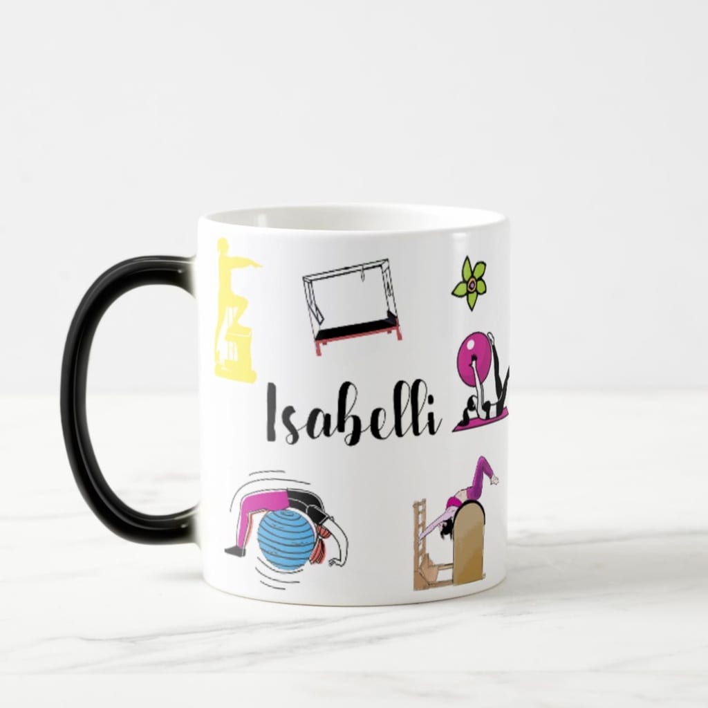 Caneca Mágica Personalizada com Nome Professor de Pilates