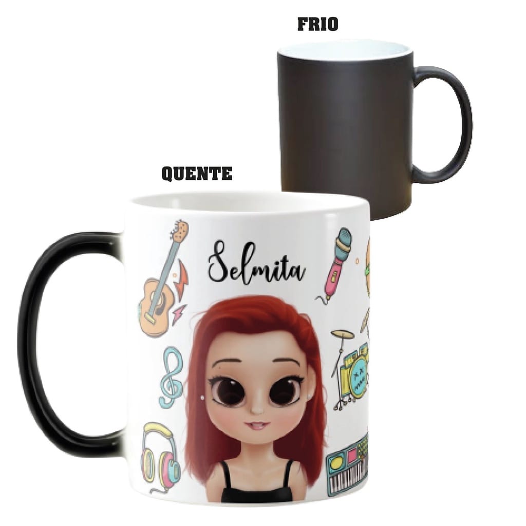 Caneca Mágica Presente Personalizado Professora de Música - Dia dos Professores (Música)