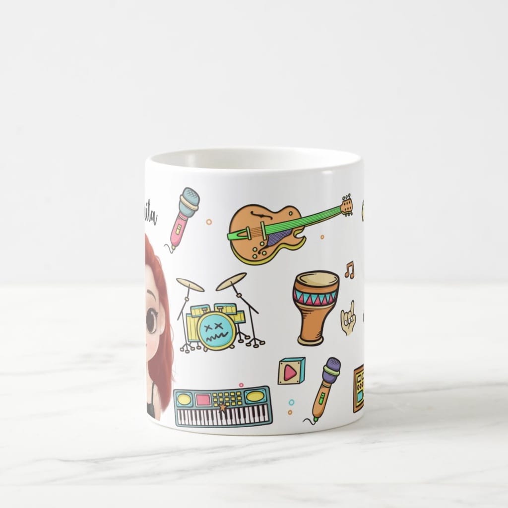 Caneca Mágica Presente Personalizado Professora de Música