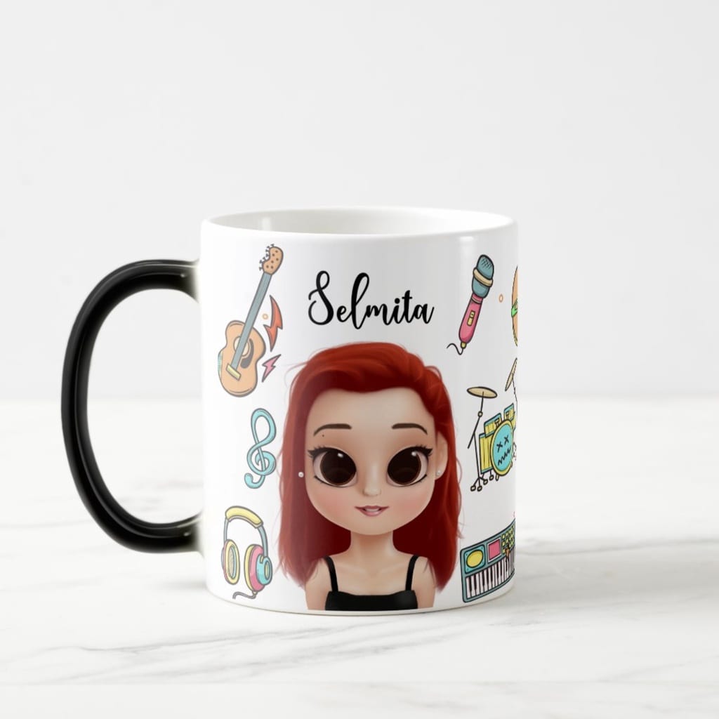 Caneca Mágica Presente Personalizado Professora de Música