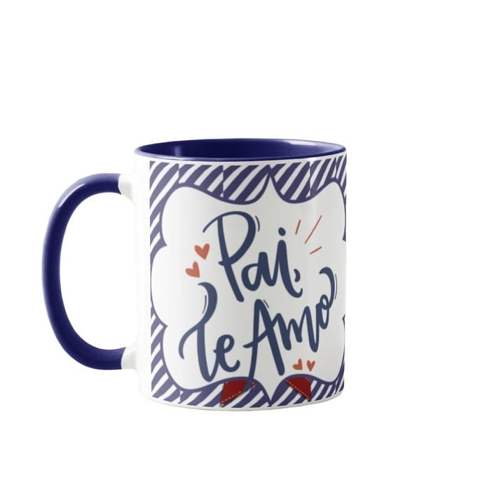 Caneca Pai Presente Aniversário com Frase Pai Te Amo - Família (Pai)