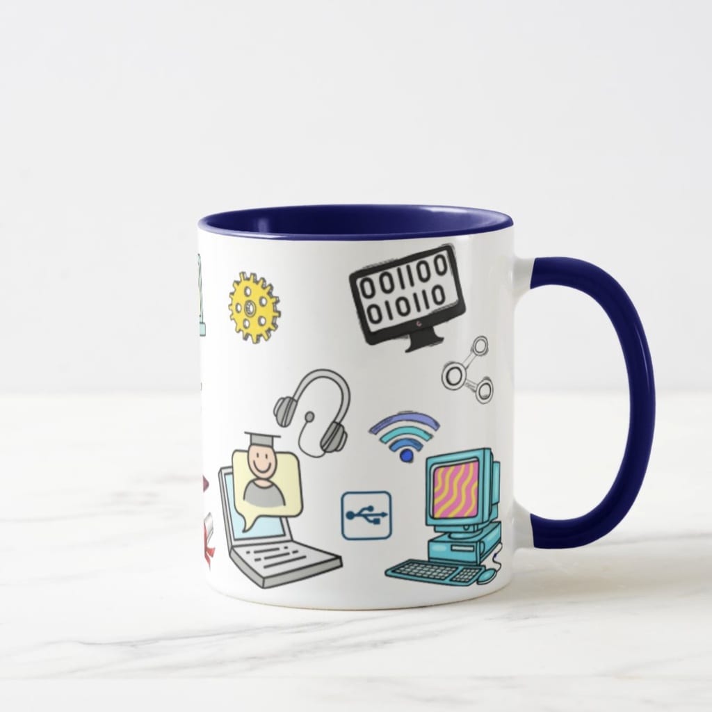 Caneca Professor Informática Presente Personalizado com Nome