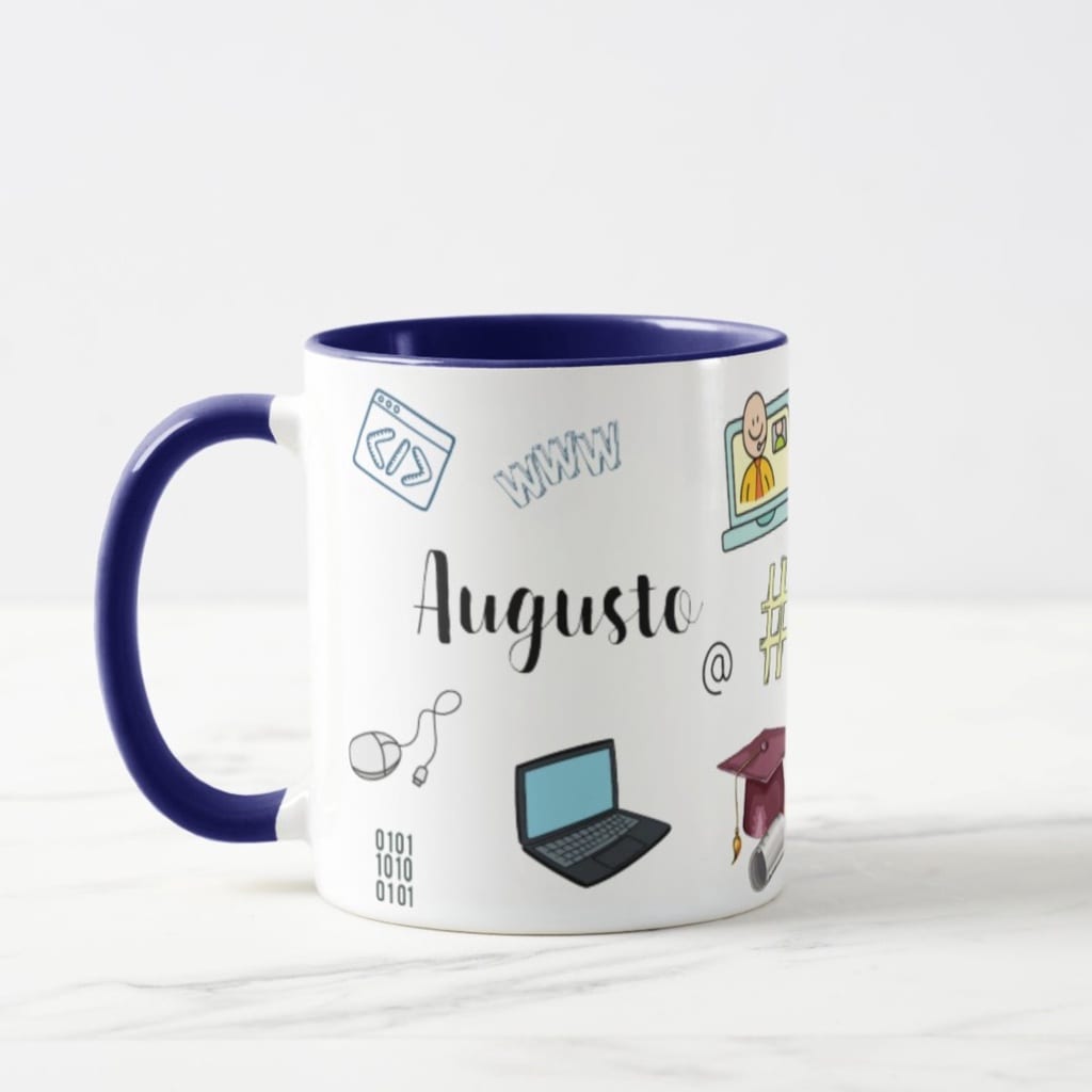 Caneca Professor Informática Presente Personalizado com Nome