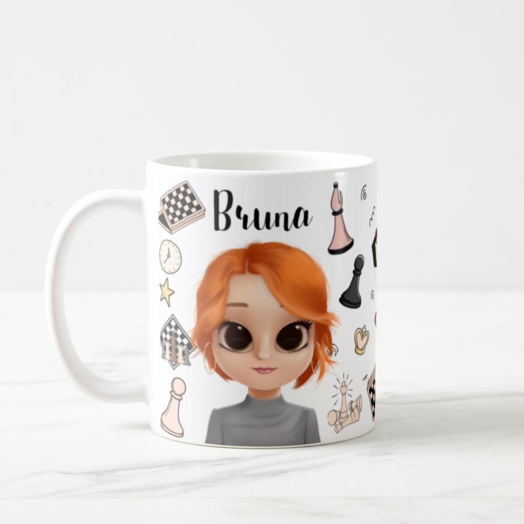 Caneca Personalizada de Jogo de Xadrez Xadrezista Enxadrista