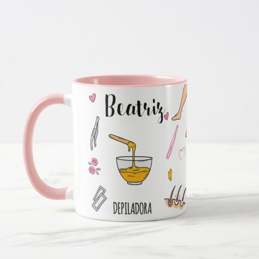 Caneca Personalizada Criativa com Nome Profissão Depiladora
