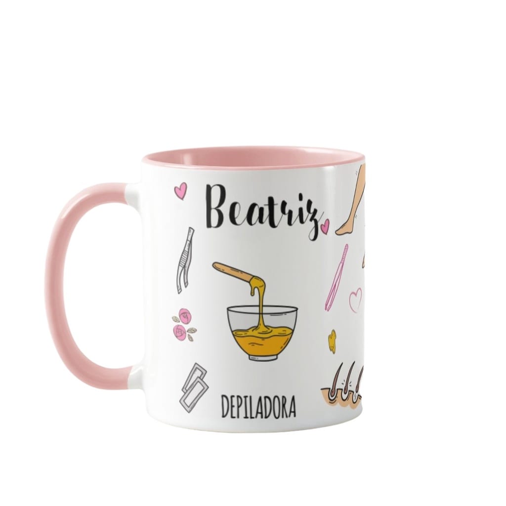 Caneca Personalizada Criativa com Nome Profissão Depiladora - Profissões (Depiladora)