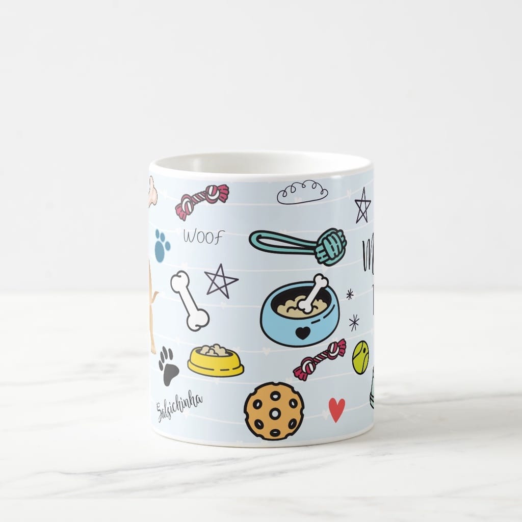 Caneca Personalizada Presente Pet Salsichinha com Nome