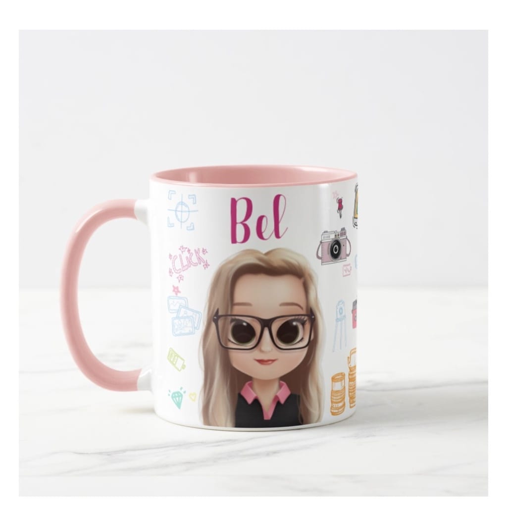 Caneca Personalizada Presente Criativo Fotógrafa Fotógrafos - Profissões (Fotógrafo(a))
