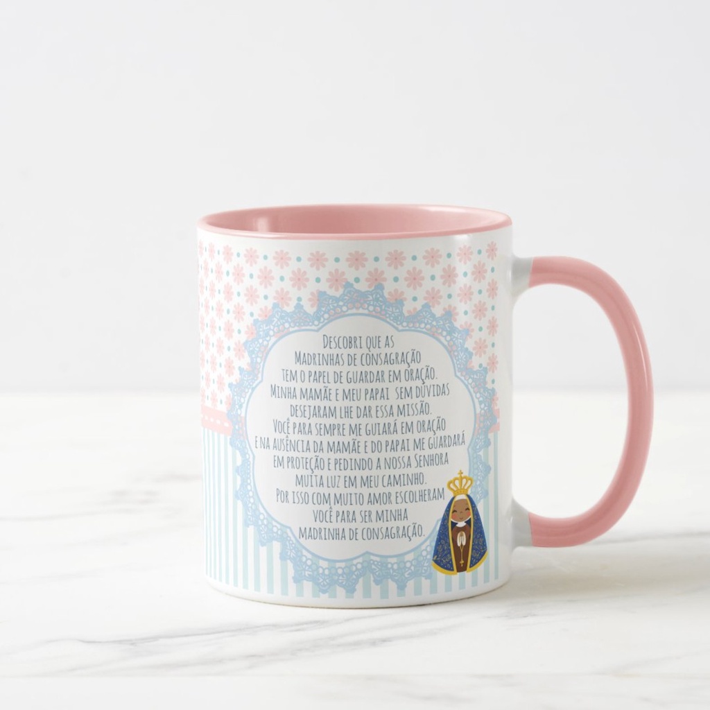 Caneca Presente Especial para Madrinha de Consagração