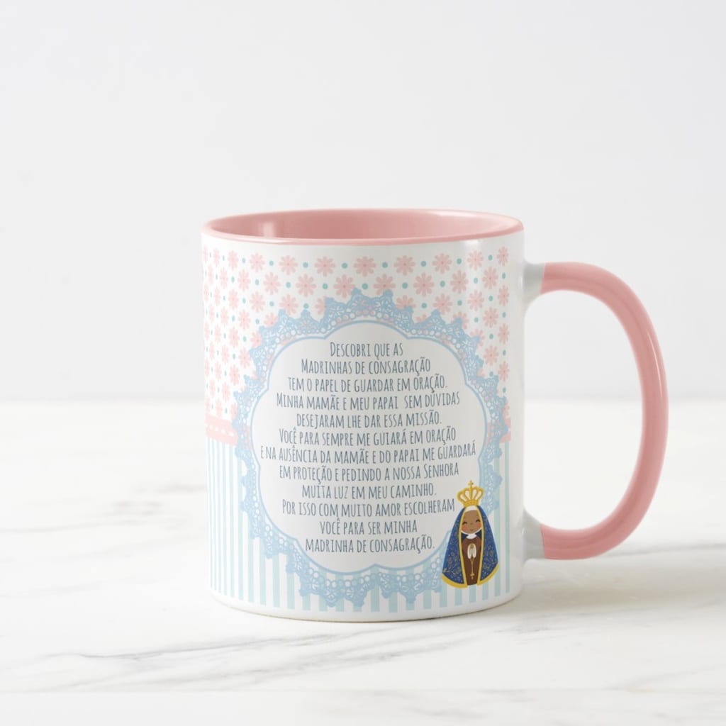 Caneca Presente Especial para Madrinha de Consagração