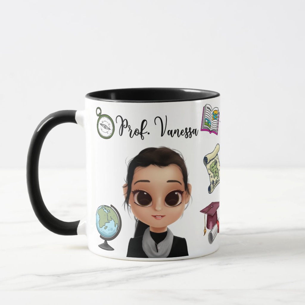 Caneca Presente Profissão Geógrafo Professor de Geografia