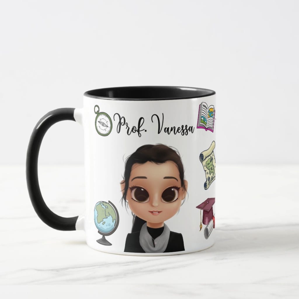 Caneca Presente Profissão Geógrafo Professor de Geografia