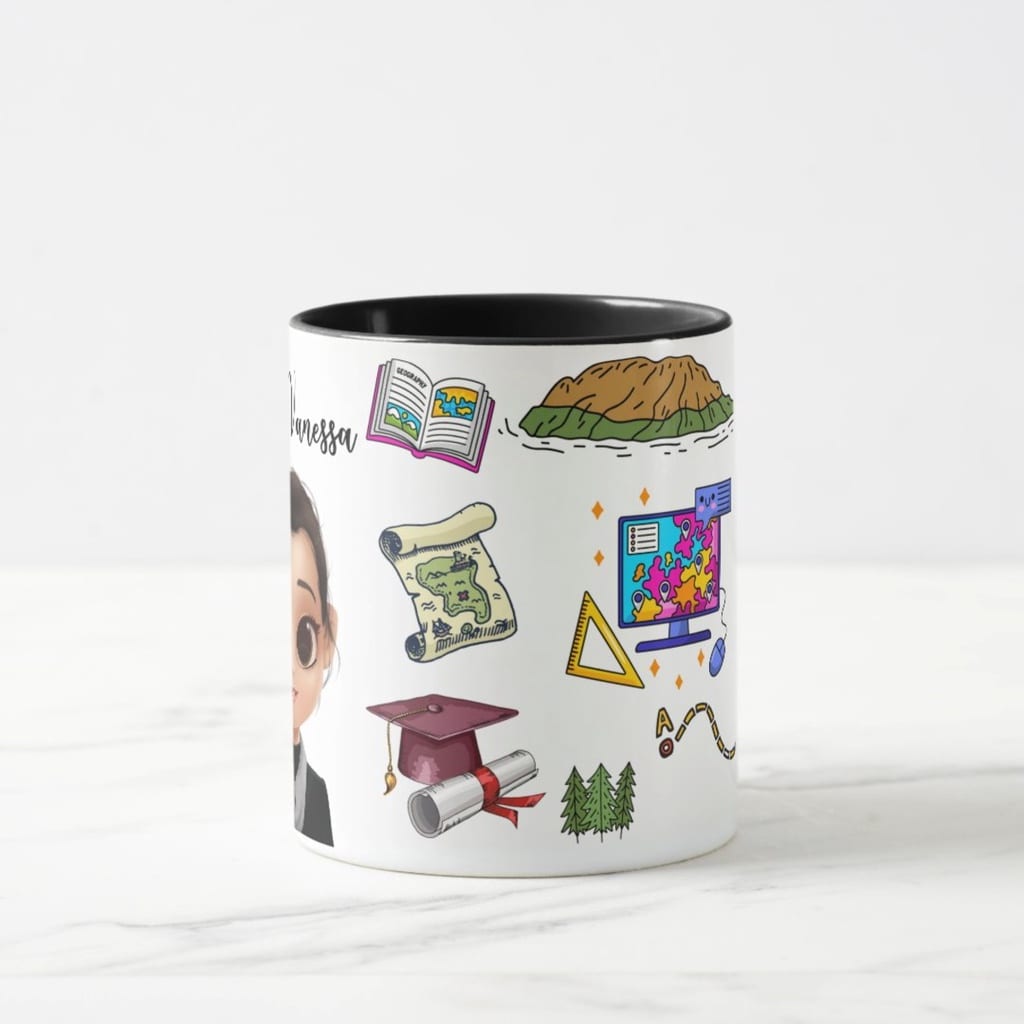 Caneca Presente Profissão Geógrafo Professor de Geografia