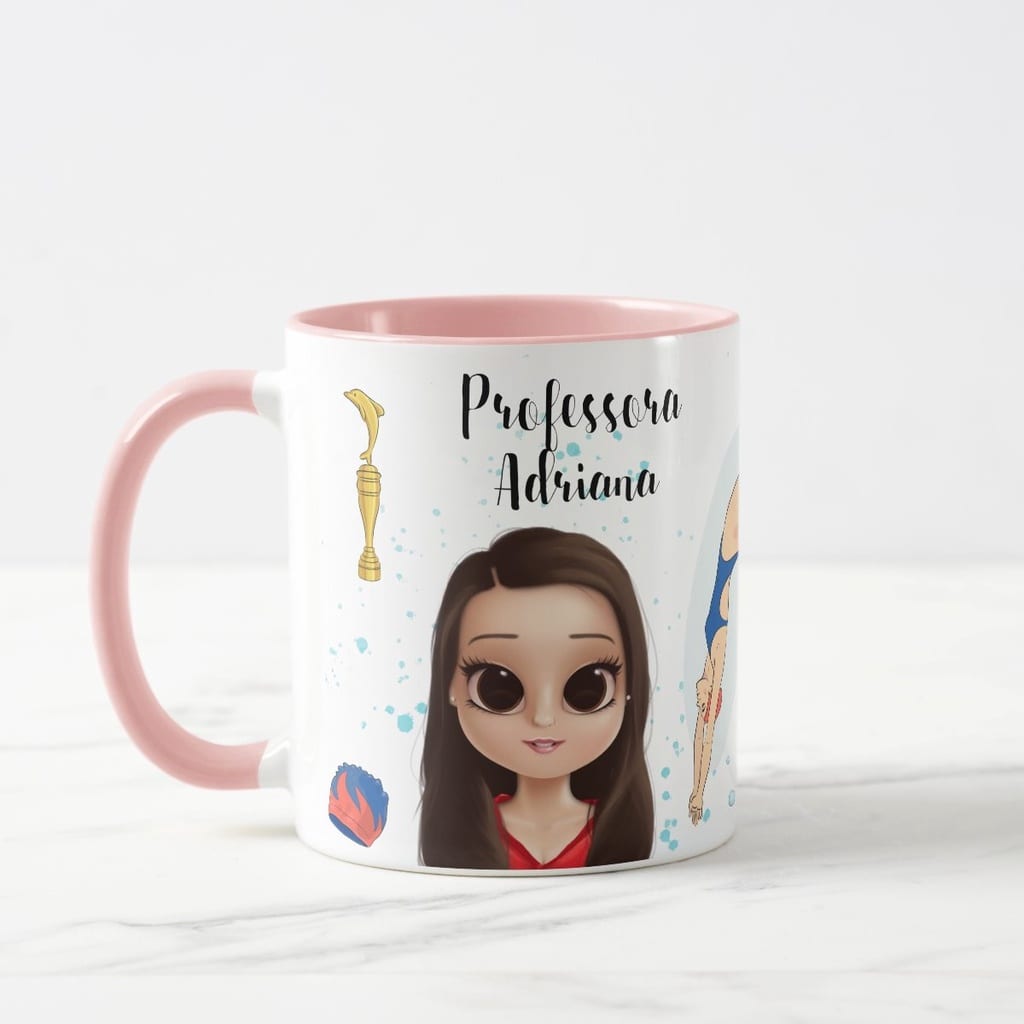 Caneca Presente Personalizado Natação Professor de Natação