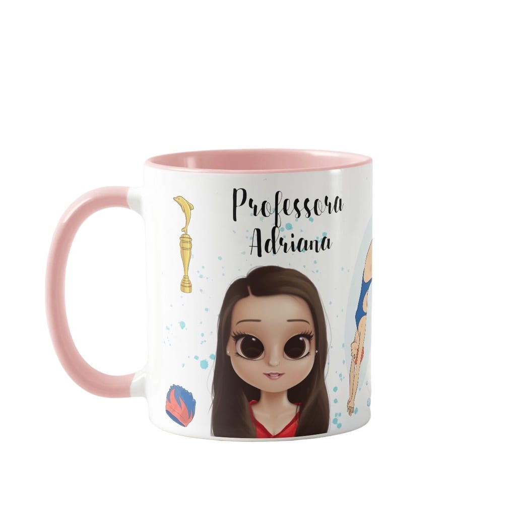 Caneca Presente Personalizado Natação Professor de Natação - Dia dos Professores (Natação)