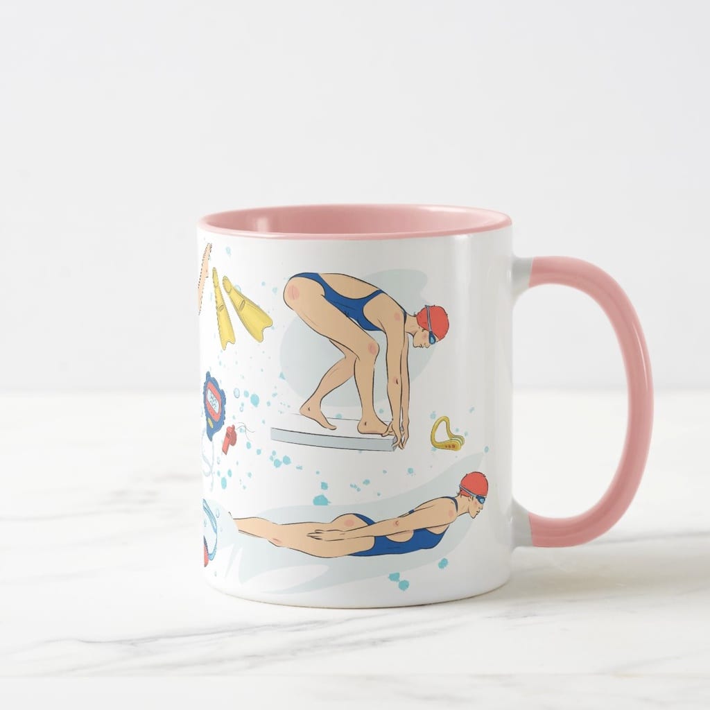 Caneca Presente Personalizado Natação Professor de Natação